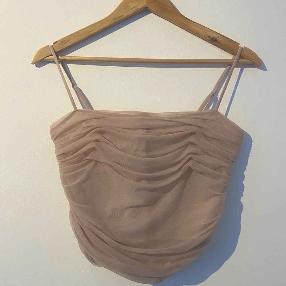 Babaton Mesh Corset Top โจ๐ Blush Pink ๐๐ซ NEVER WORN ๐ซ๐ - Picture 1 of 5